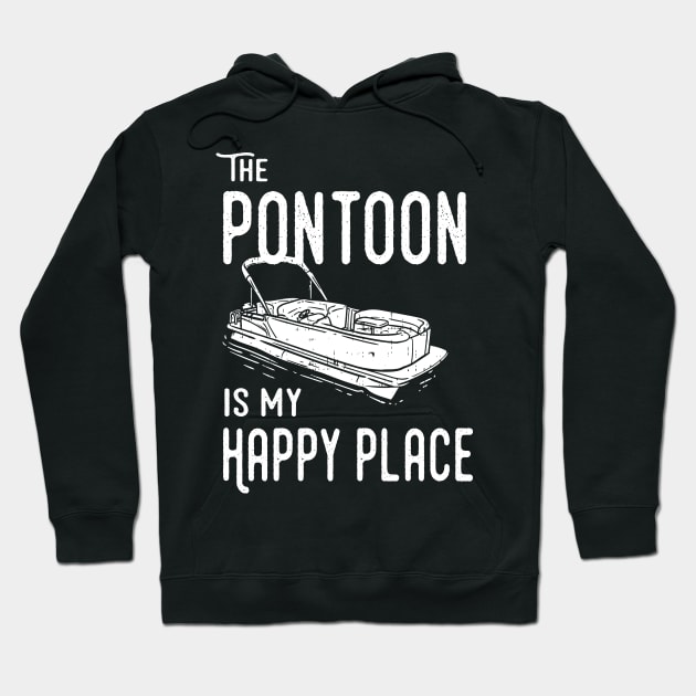 Pontoon boat is my happy place Hoodie by Lomitasu